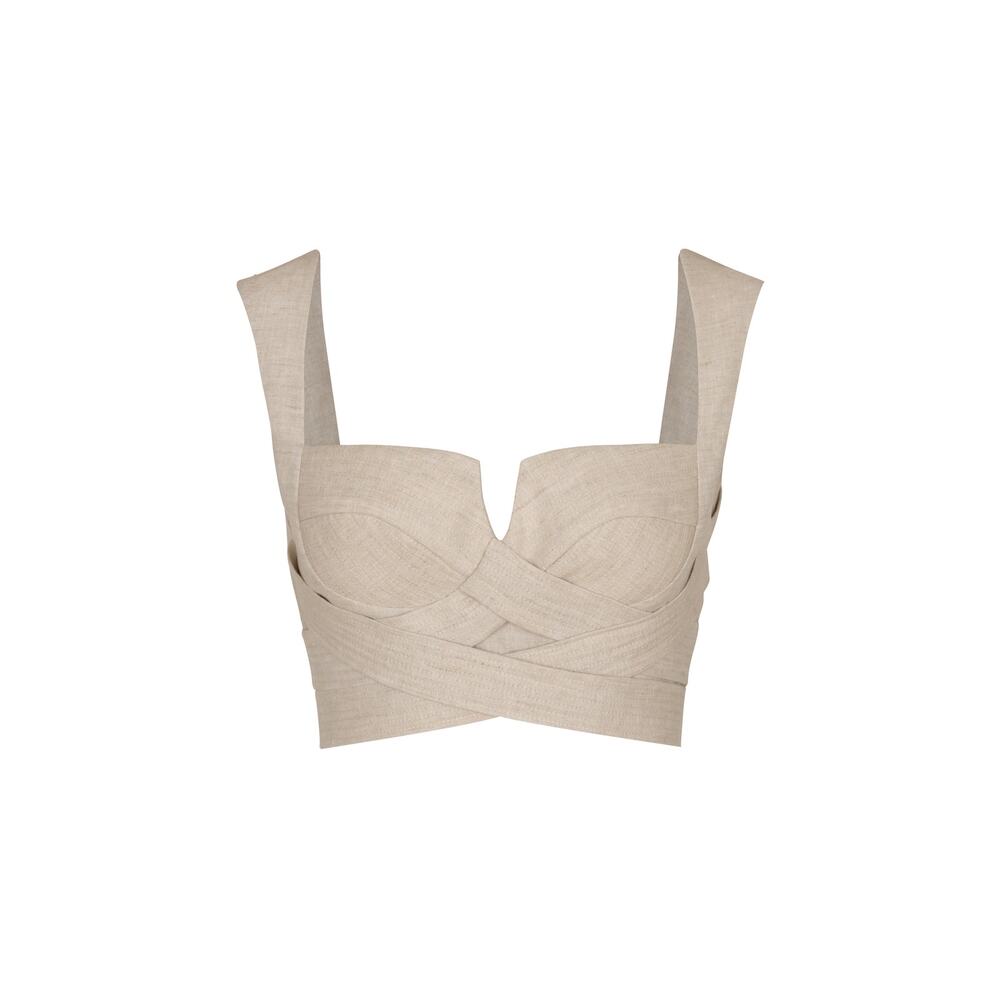Elegant Beige Women's Top